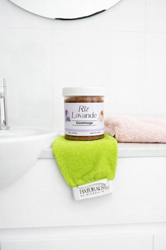 Duo Gant Exfoliant - Gommage Riz Lavande